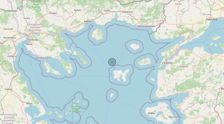 Terremoto Greece [Sea] – Magnitudo 4.9