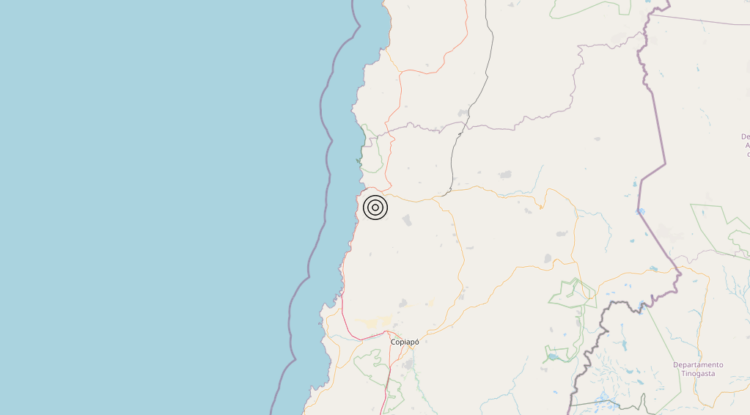 Terremoto Near coast of northern Chile [Land: Chile] – Magnitudo 6.6