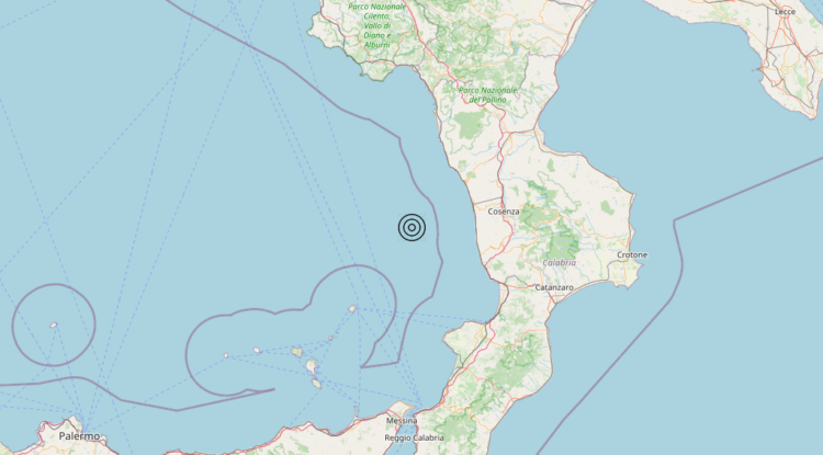 Terremoto Tirreno Meridionale (MARE) – Magnitudo 3.5