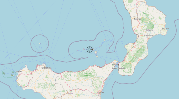 Terremoto Isole Eolie (Messina) – Magnitudo 3.3