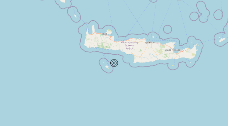 Terremoto Crete, Greece [Sea: Greece] – Magnitudo 4.7