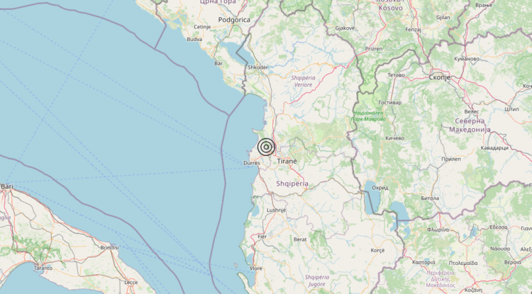Terremoto Costa Albanese settentrionale (ALBANIA) – Magnitudo 4.1