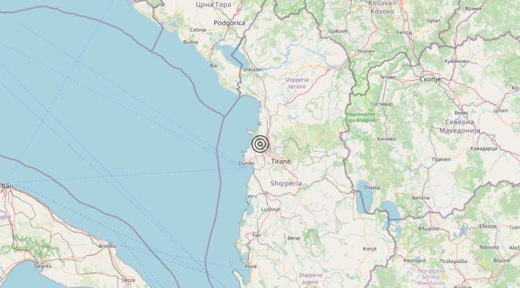 Terremoto Costa Albanese settentrionale (ALBANIA) – Magnitudo 4.0