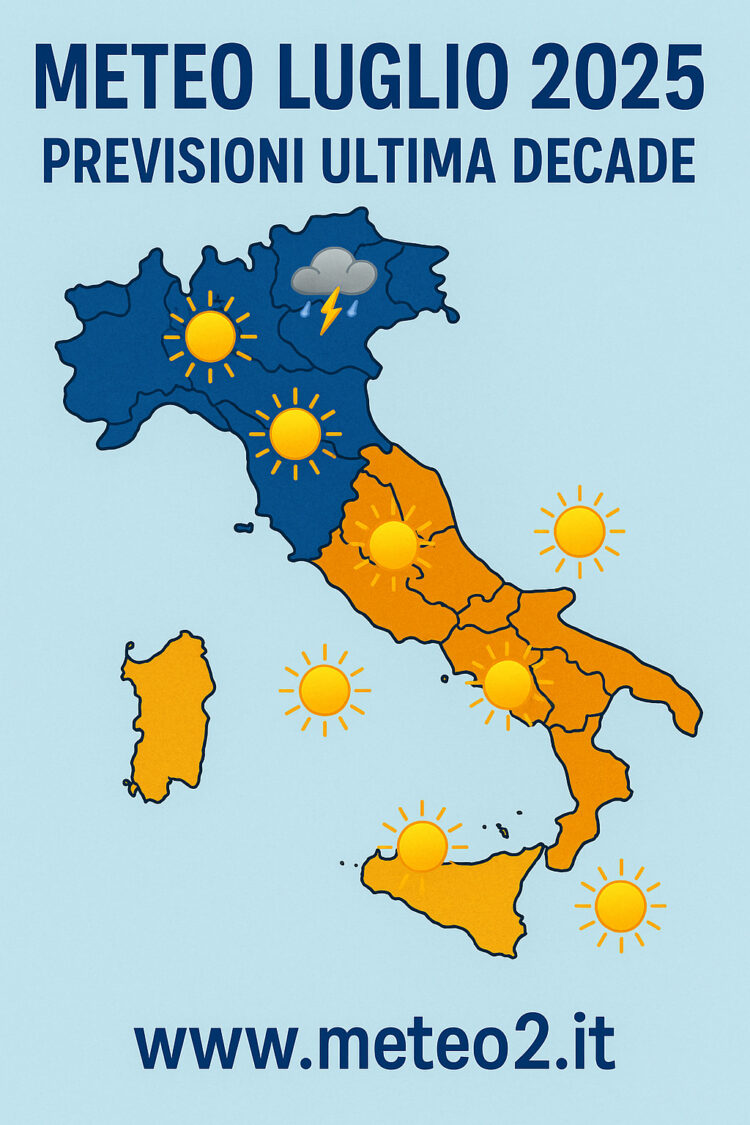 Meteo Luglio 2025: Previsioni Ultima Decade