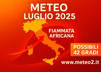 Meteo: luglio 2025 fiammata africana al Centro-Sud. Possibili 42 gradi