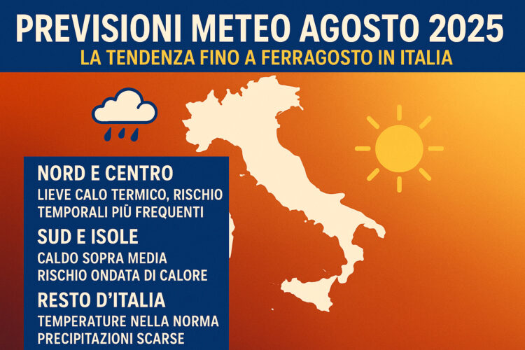 Previsioni Meteo: Tendenza fino al 17 Agosto 2025, Tra Caldo Intenso e Possibili Temporali