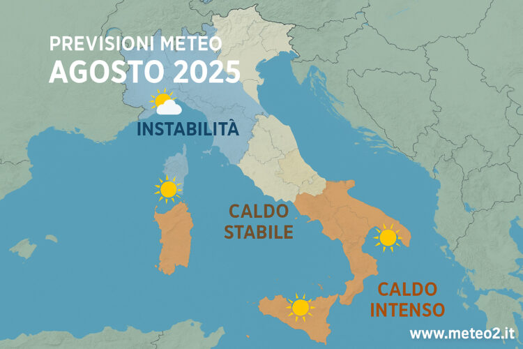 Previsioni meteo agosto 2025: ultime tendenze e uno sguardo su settembre e ottobre