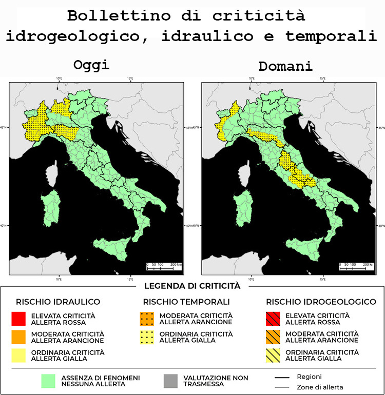 Bollettino di allerta meteo del 01/07/2025 Bollettino di allerta meteo del 01/07/2025