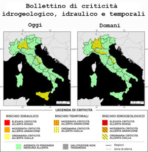 Bollettino di allerta meteo del 04/07/2025