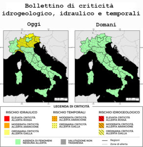 Bollettino di allerta meteo del 21/07/2025