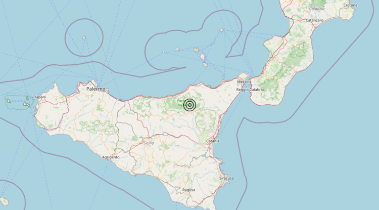 Terremoto 4 km NE Cesarò (ME) – Magnitudo 3.3