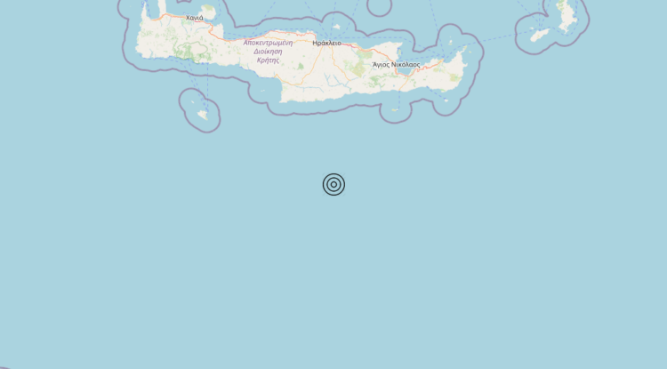 Terremoto Crete, Greece [Sea: Greece] – Magnitudo 4.5