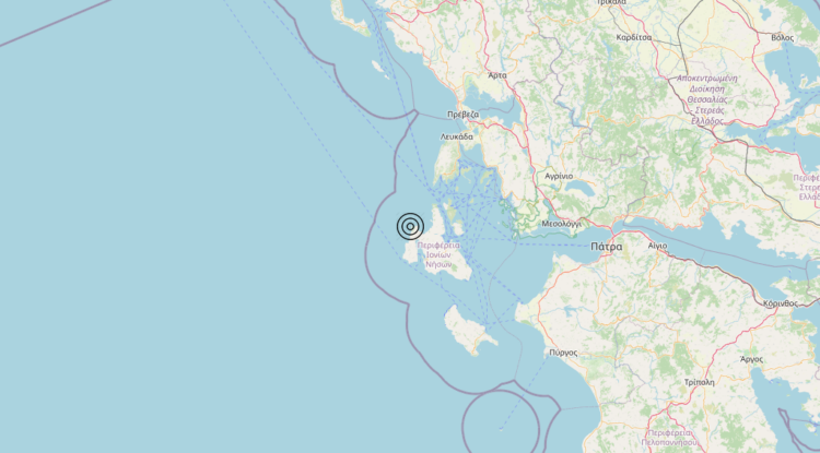 Terremoto Costa Greca Ionica (GRECIA) – Magnitudo 4.8