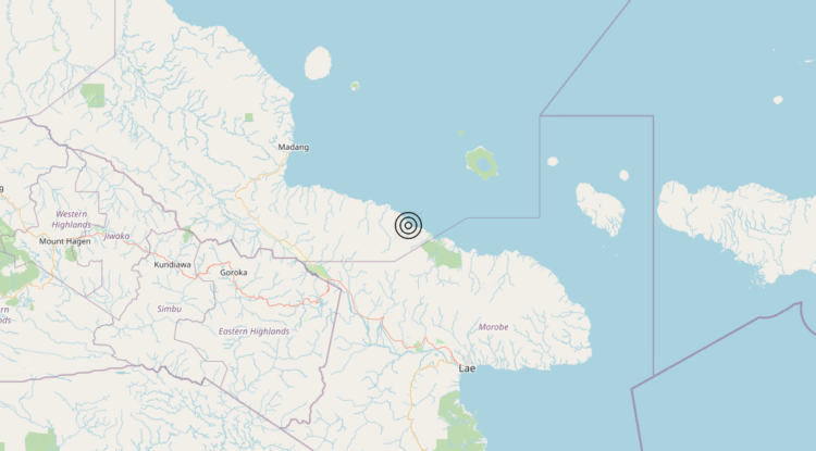 Terremoto Papua New Guinea [Land] – Magnitudo 5.7