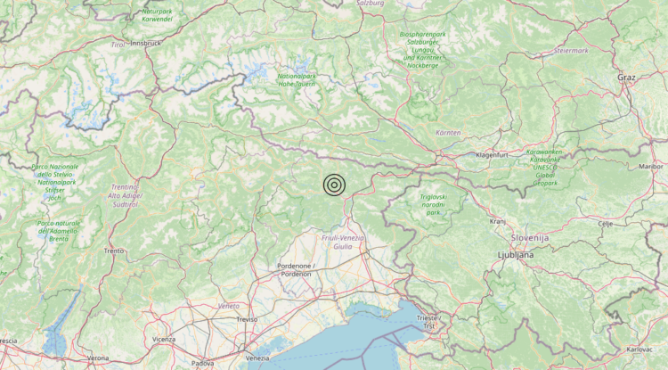 Terremoto 1 km NW Verzegnis (UD) – Magnitudo 3.3