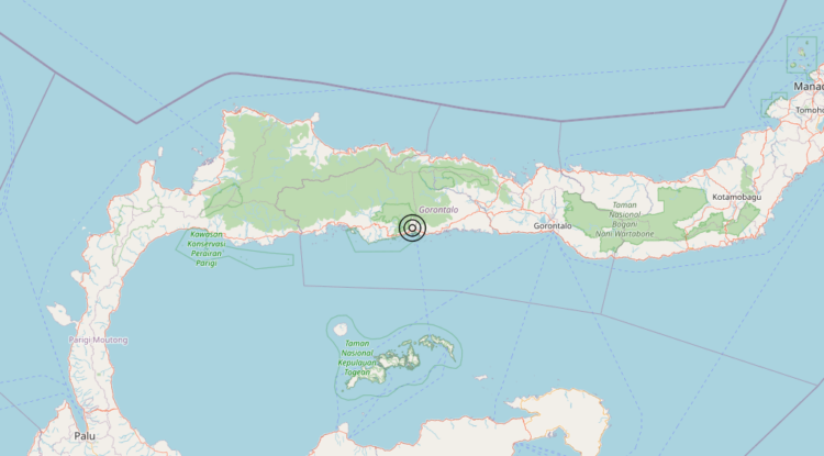 Terremoto Minahassa Peninsula, Sulawesi, Indonesia [Sea: Indonesia] – Magnitudo 6.2