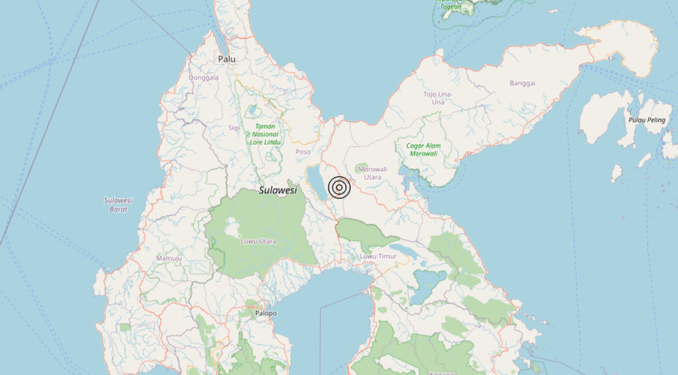 Terremoto Sulawesi, Indonesia [Land: Indonesia] – Magnitudo 5.5