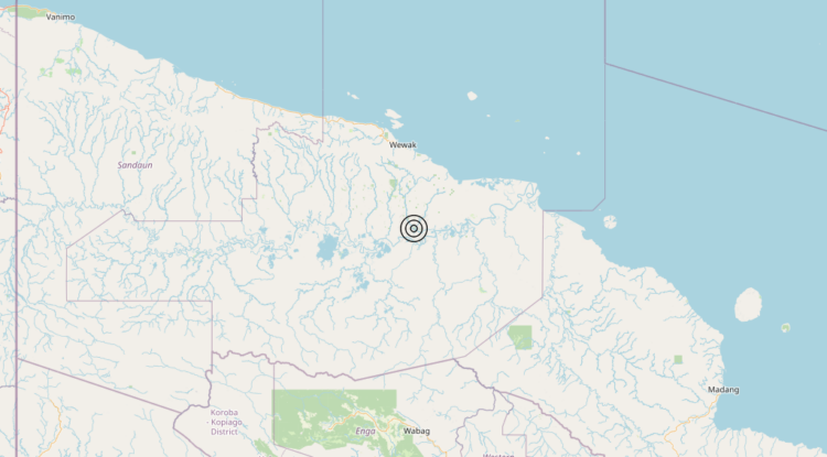 Terremoto New Guinea, Papua New Guinea [Land: Papua New Guinea] – Magnitudo 5.8