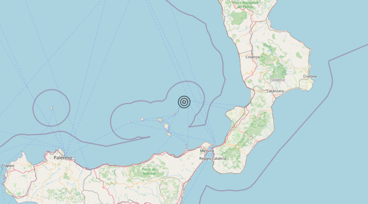 Terremoto Isole Eolie (Messina) – Magnitudo 3.1
