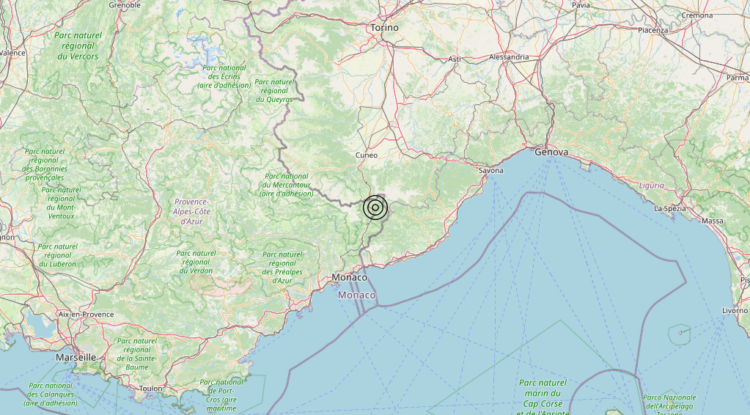 Terremoto Confine Italia-Francia (FRANCIA) – Magnitudo 3.1