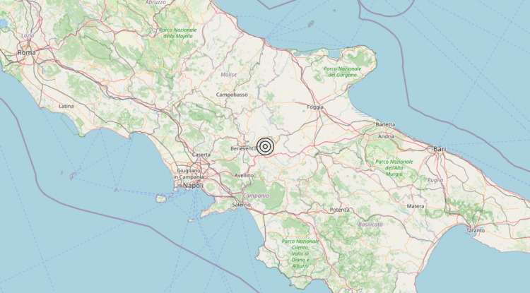 Terremoto 3 km SE Bonito (AV) – Magnitudo 3.5
