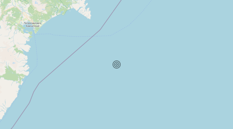 Terremoto Off east coast of Kamchatka Peninsula, Russia [Sea: Russia] – Magnitudo 6.2
