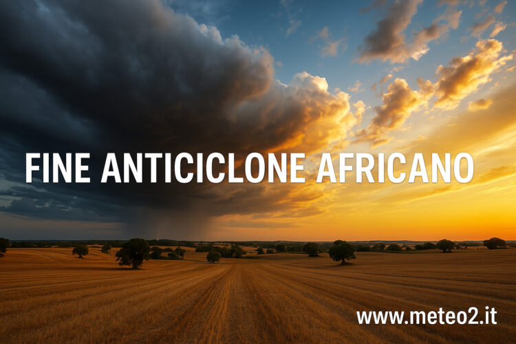 Fine anticiclone africano: meteo in cambiamento da metà agosto 2025