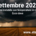 Settembre 2025: meteo instabile con temperature in calo. Ecco dove