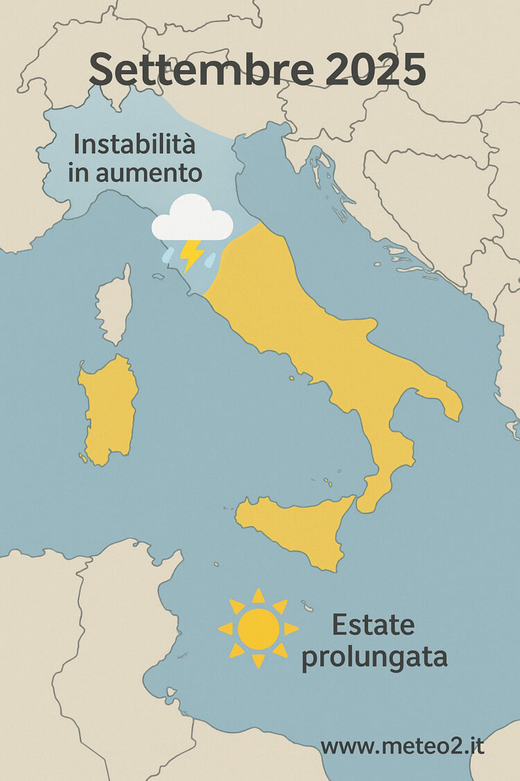 Meteo: cosa aspettarsi a settembre 2025?
