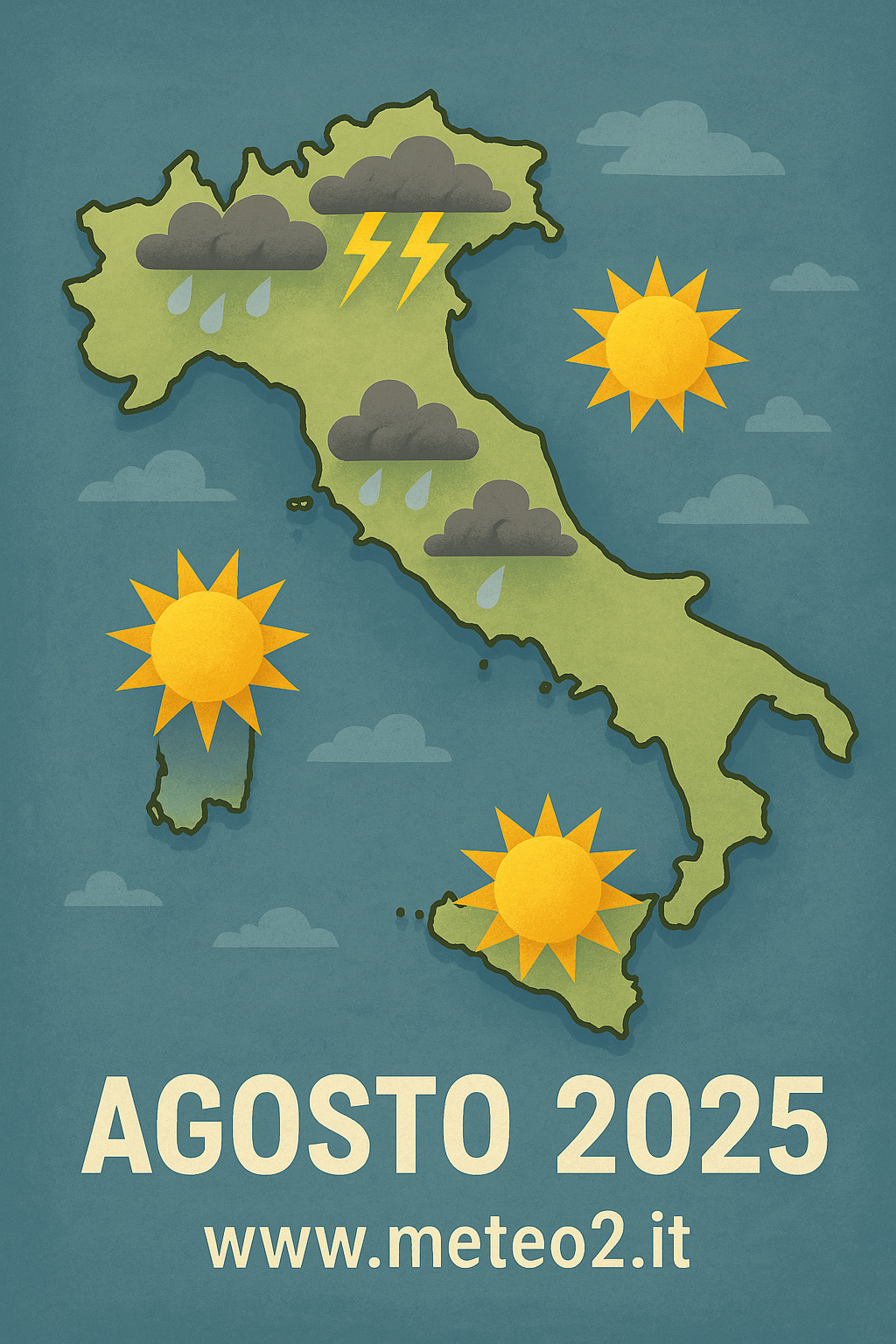 Meteo: previsioni per agosto 2025 dal 20 al 30 Meteo: previsioni per agosto 2025 dal 20 al 30