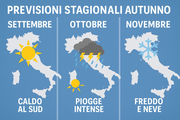 Meteo: previsioni stagionali autunno 2025 Meteo: previsioni stagionali autunno 2025