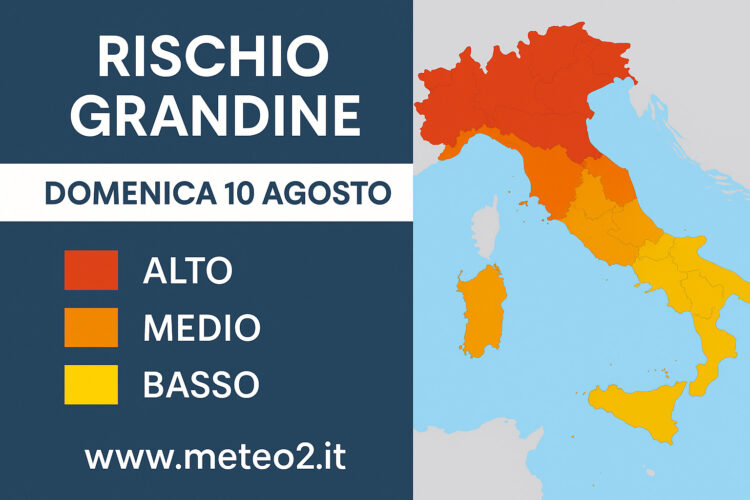 Rischio grandine oggi 10 agosto: dove e quando colpirà (previsioni orarie)