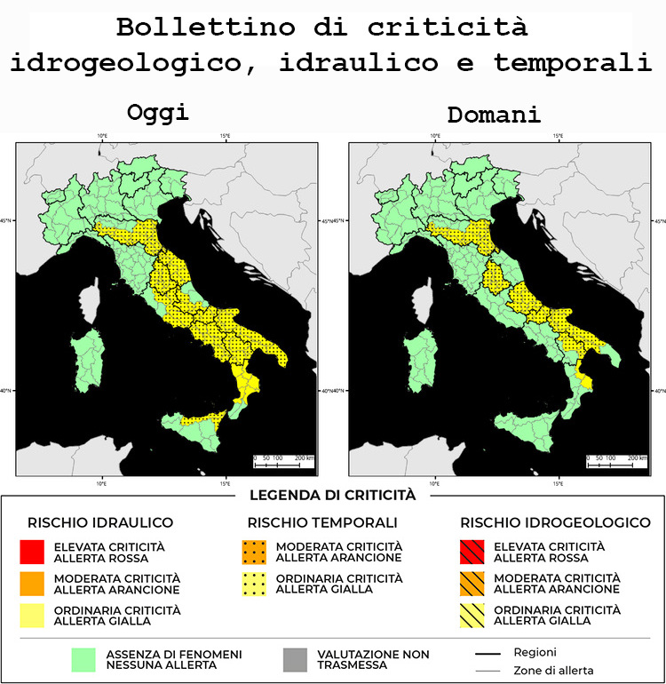 Bollettino di allerta meteo del 23/08/2025