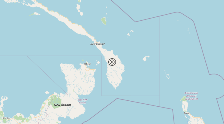 Terremoto Papua New Guinea [Land] – Magnitudo 6.0