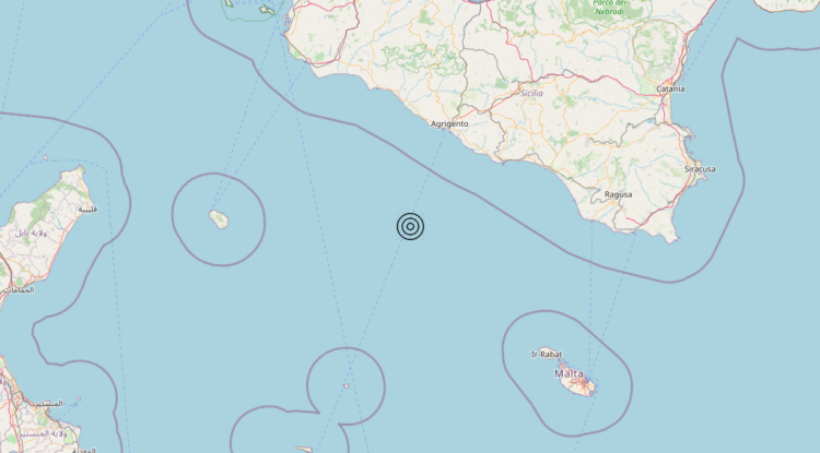 Terremoto Canale di Sicilia meridionale (MARE) – Magnitudo 3.3