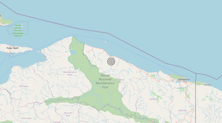 Terremoto Irian Jaya, Indonesia [Land: Indonesia] – Magnitudo 6.4
