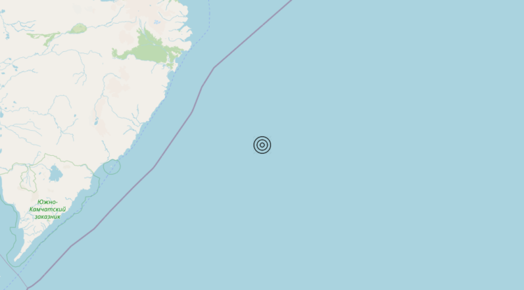 Terremoto Off east coast of Kamchatka Peninsula, Russia [Sea: Russia] – Magnitudo 5.5