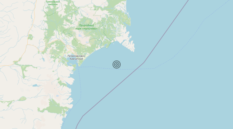Terremoto Off east coast of Kamchatka Peninsula, Russia [Sea: Russia] – Magnitudo 5.9