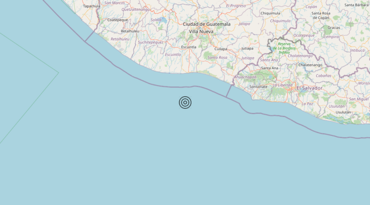 Terremoto Near coast of Guatemala [Sea: Guatemala] – Magnitudo 5.6