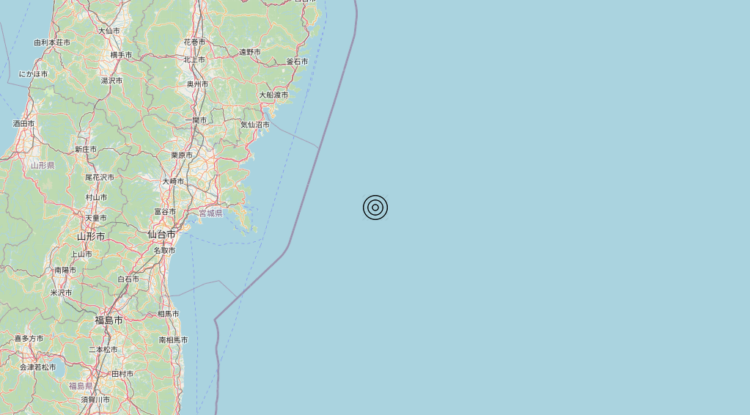 Terremoto Near east coast of eastern Honshu, Japan [Sea: Japan] – Magnitudo 5.5