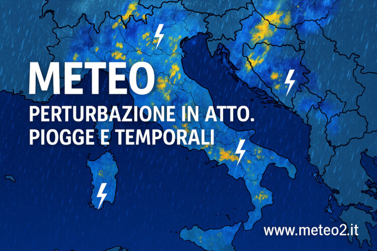 Meteo, perturbazione in atto. Piogge e temporali