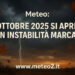 Meteo: ottobre 2025 si apre con instabilità marcata
