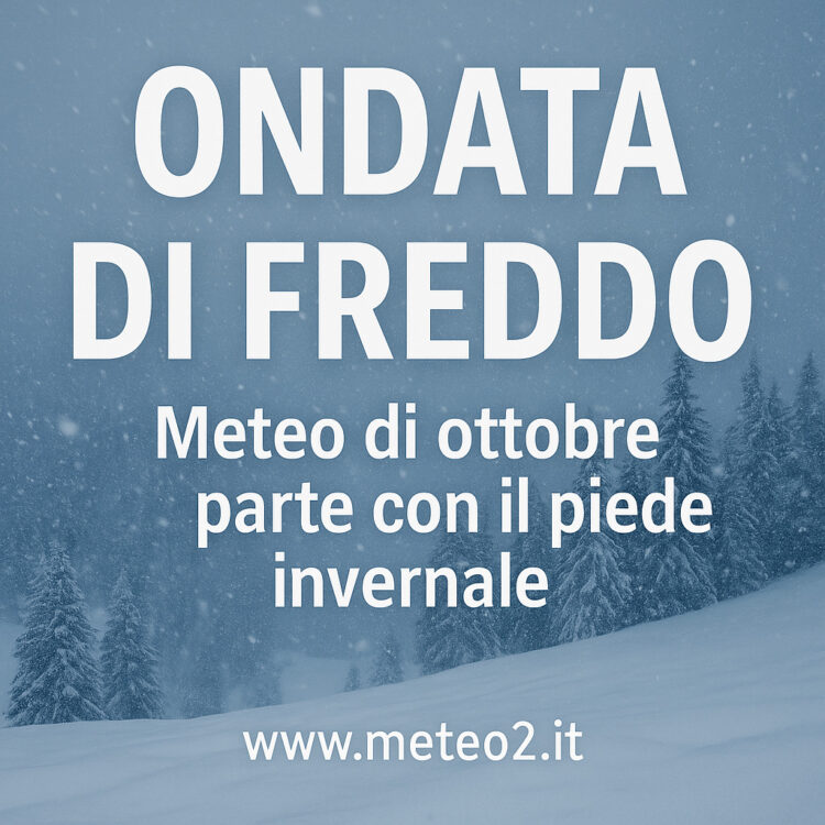 Ondata di freddo. Meteo di ottobre parte con il piede invernale