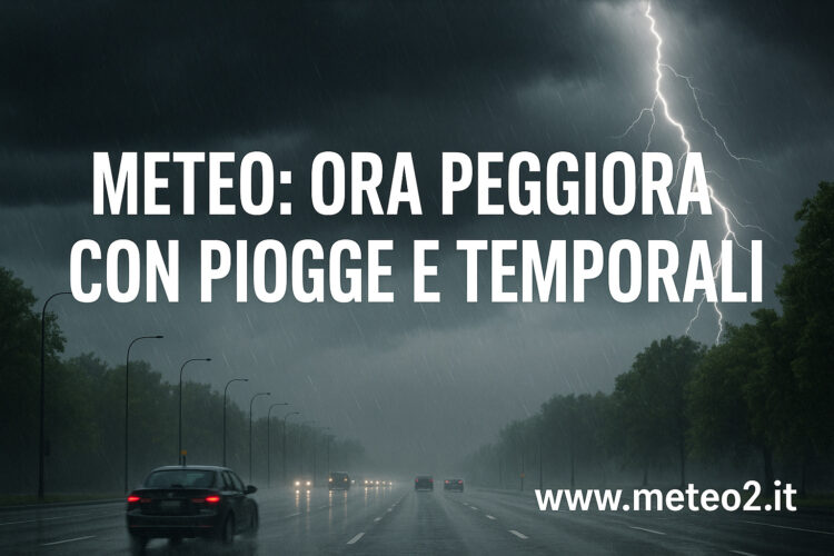 Meteo: ora peggiora con piogge e temporali. Temperature che calano al nord