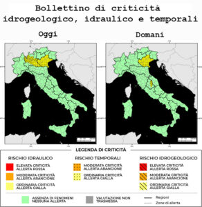 Bollettino di allerta meteo del 13/09/2025