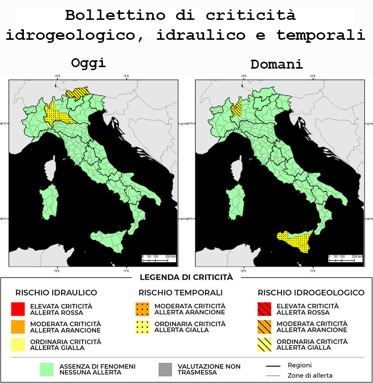 Bollettino di allerta meteo del 25/09/2025