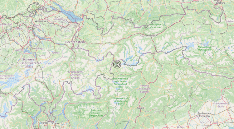 Terremoto 5 km NE Malles Venosta (BZ) – Magnitudo 3.6