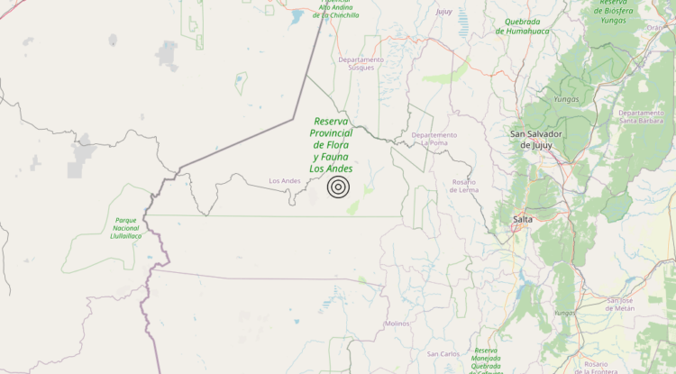Terremoto Salta Province, Argentina [Land: Argentina] – Magnitudo 5.7