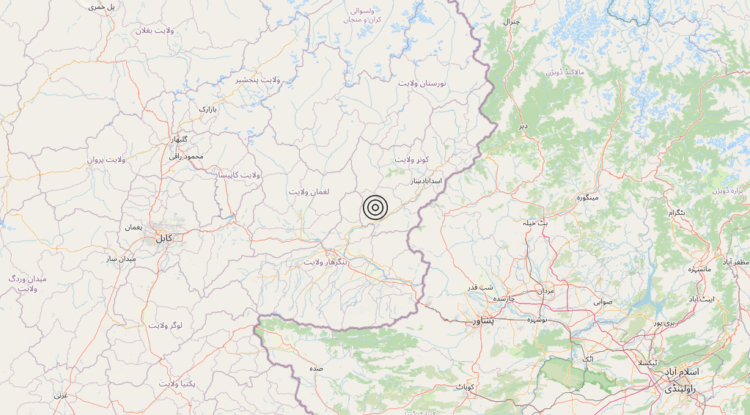 Terremoto Southeastern Afghanistan [Land: Afghanistan] – Magnitudo 5.7