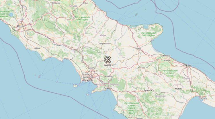 Terremoto 6 km N Benevento (BN) – Magnitudo 3.1